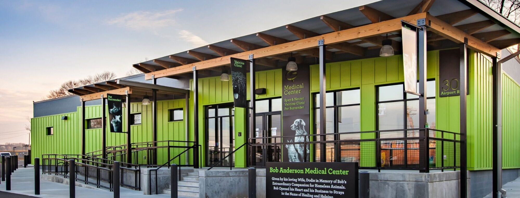 The outside of the Greenville humane society